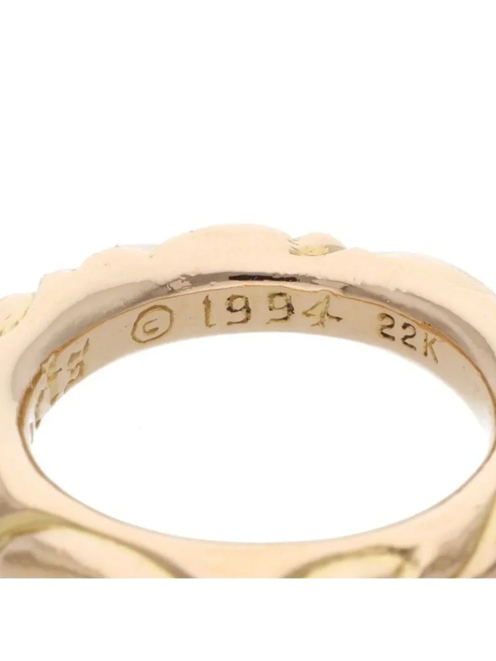Chrome Hearts 22k Scroll Band Gold Ring